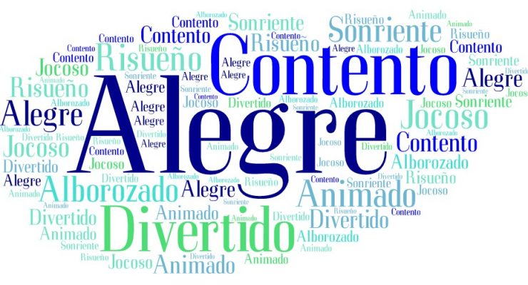 La palabra "alegre" y sus sinónimos