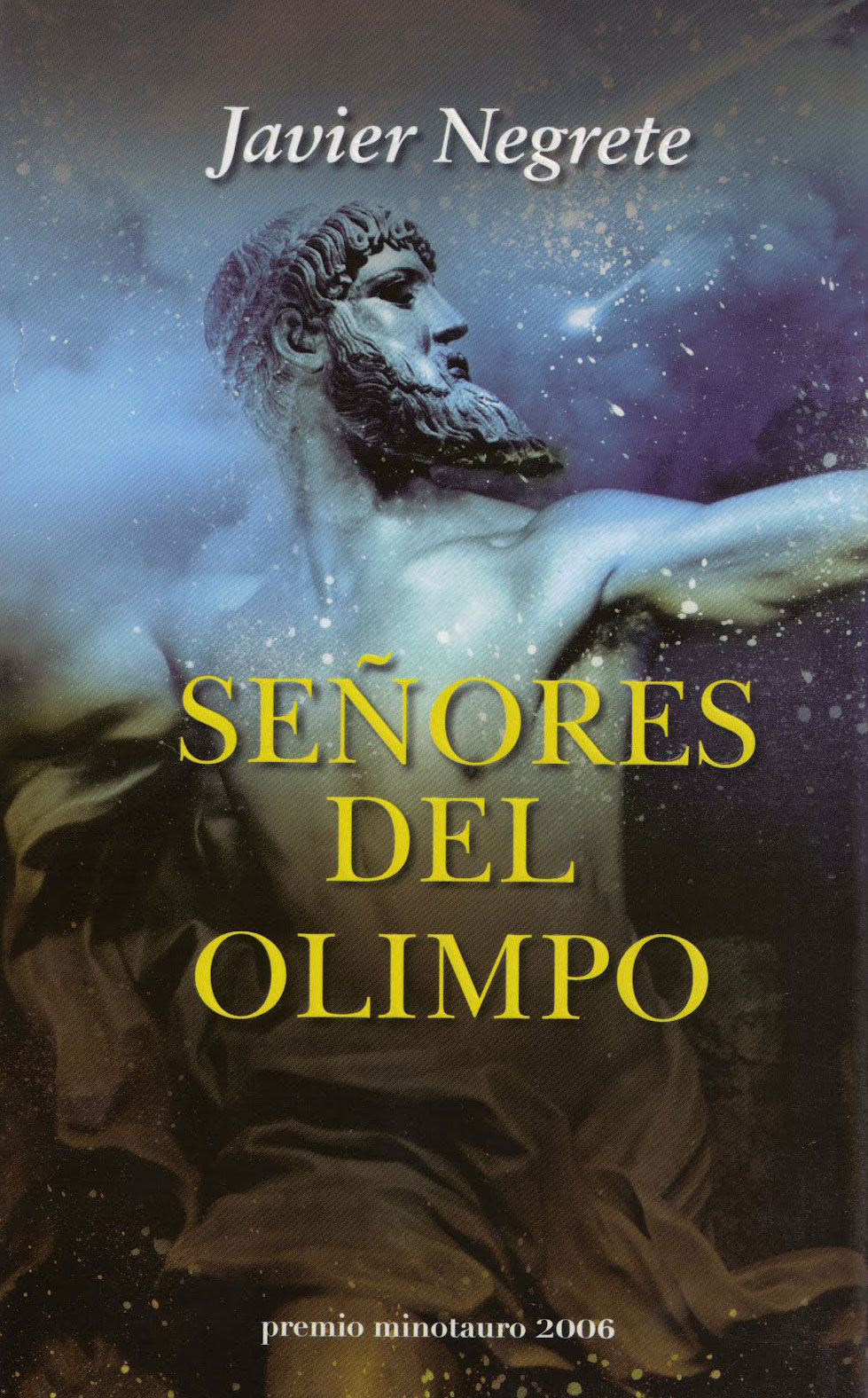 Portada de la novela Señores del Olimpo, de Javier Negrete
