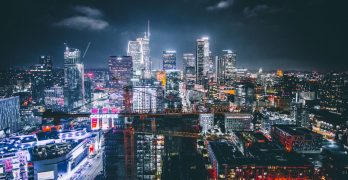 Vista nocturna de Los Angeles