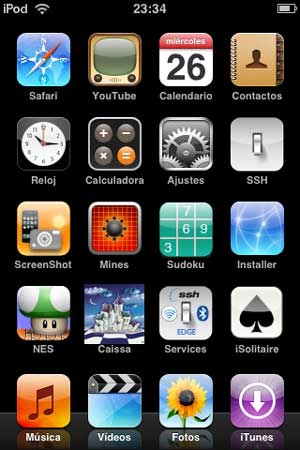 Más iconos y aplicaciones del iPod Touch