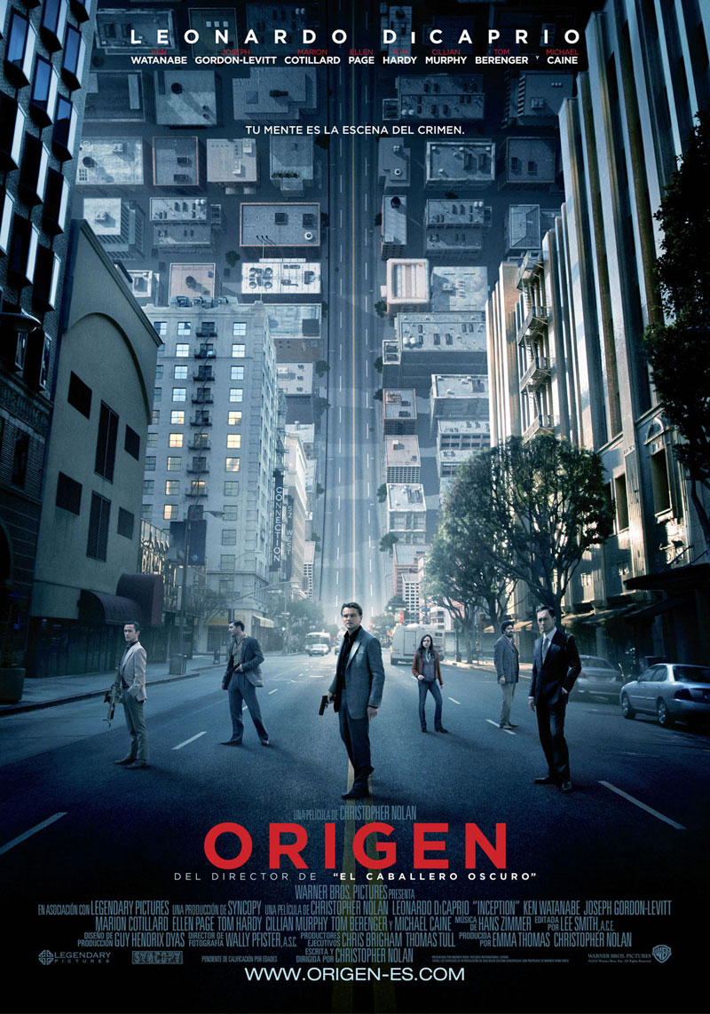 Cartel de la película Origen, de Christopher Nolan