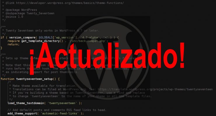 WordPress actualizado